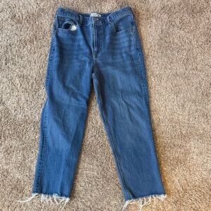 Abercrombie & Fitch The 90’s Straight Ultra High Rise Jeans - made into capris